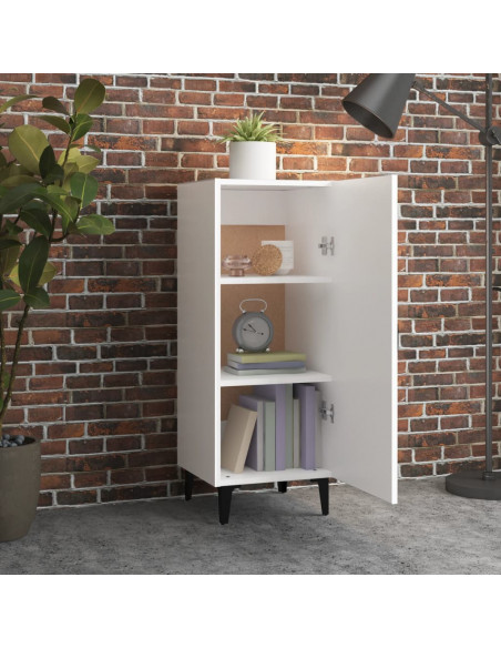 Credenza Bianca 34,5x34x90 cm in Legno Multistrato