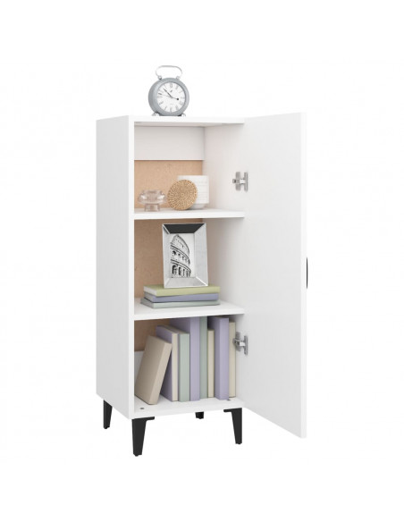 Credenza Bianca 34,5x34x90 cm in Legno Multistrato