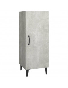 Credenza Grigio Cemento 34,5x34x90 cm in Legno Multistrato 2