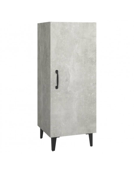 Credenza Grigio Cemento 34,5x34x90 cm in Legno Multistrato