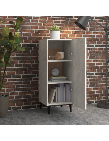 Credenza Grigio Cemento 34,5x34x90 cm in Legno Multistrato