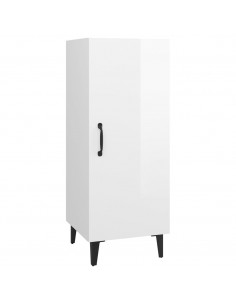 Credenza 34,5x34x90 cm in Legno Multistrato Bianco Lucido 2