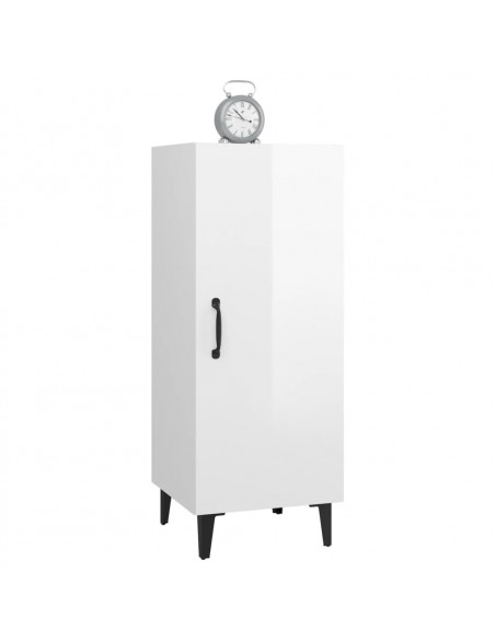 Credenza 34,5x34x90 cm in Legno Multistrato Bianco Lucido