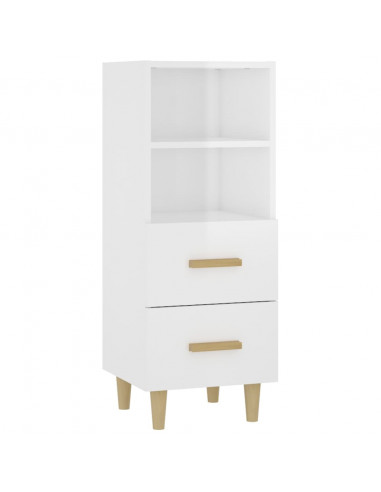 Credenza 34,5x34x90 cm in Legno Multistrato Bianco Lucido