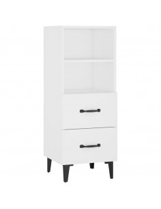 Credenza Bianca 34,5x34x90 cm in Legno Multistrato 2