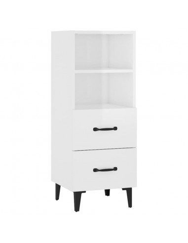 Credenza 34,5x34x90 cm in Legno Multistrato Bianco Lucido