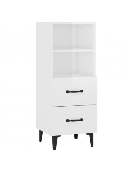 Credenza 34,5x34x90 cm in Legno Multistrato Bianco Lucido