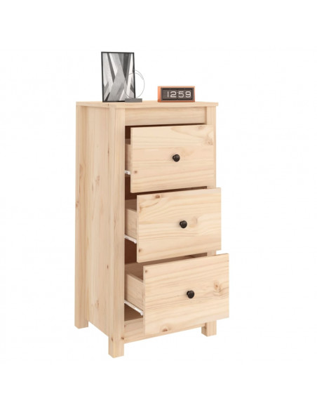 Credenza 40x35x80 cm in Legno Massello di Pino