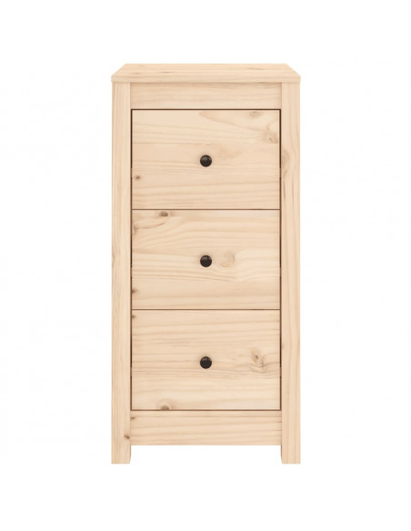 Credenze 2 pz 40x35x80 cm in Legno Massello di Pino