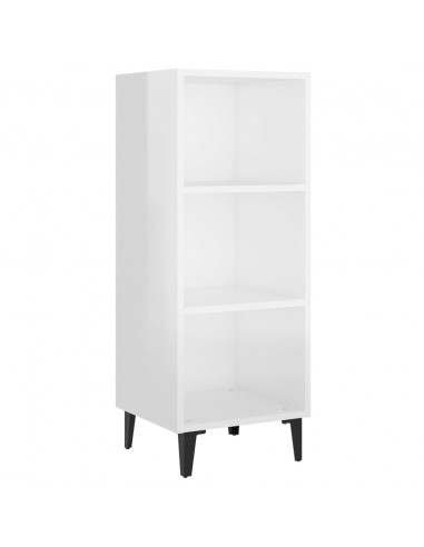 Credenza 34,5x34x90 cm in Legno Multistrato Bianco Lucido