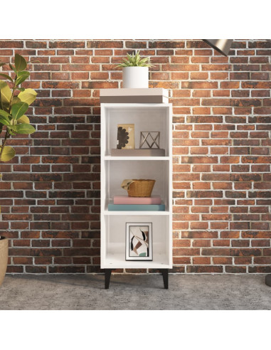 Credenza 34,5x34x90 cm in Legno Multistrato Bianco Lucido