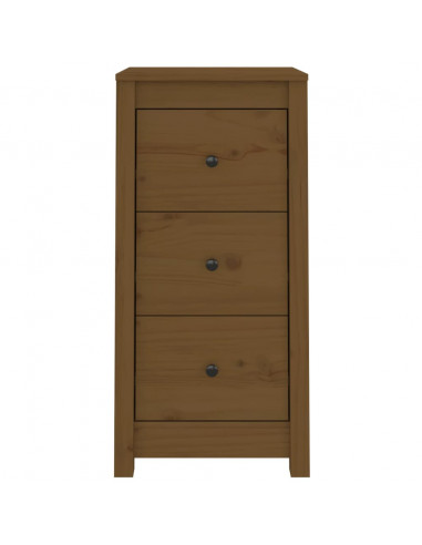 Credenze 2 pz Miele 40x35x80 cm in Legno Massello di Pino