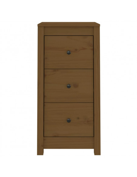 Credenze 2 pz Miele 40x35x80 cm in Legno Massello di Pino