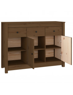 Credenza Miele 100x35x74 cm in Legno Massello di Pino 2