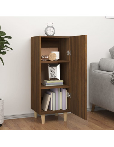 Credenza Rovere Marrone 34,5x34x90 cm in Legno Multistrato