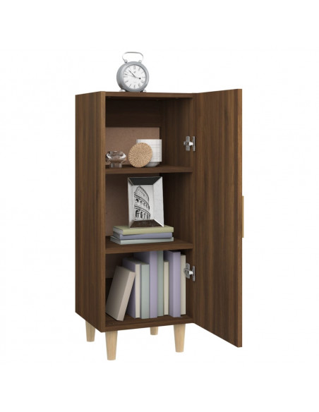 Credenza Rovere Marrone 34,5x34x90 cm in Legno Multistrato