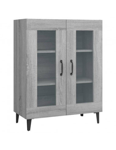 Credenza Grigio Sonoma 69,5x34x90 cm in Legno Multistrato