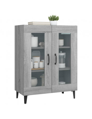 Credenza Grigio Sonoma 69,5x34x90 cm in Legno Multistrato