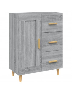 Credenza Grigio Sonoma 69,5x34x90 cm in Legno Multistrato 2