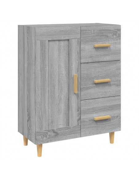 Credenza Grigio Sonoma 69,5x34x90 cm in Legno Multistrato