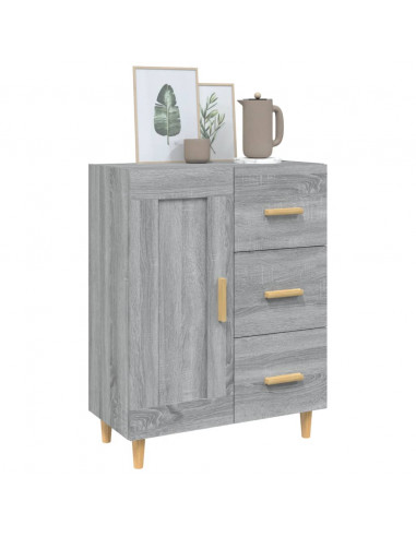 Credenza Grigio Sonoma 69,5x34x90 cm in Legno Multistrato
