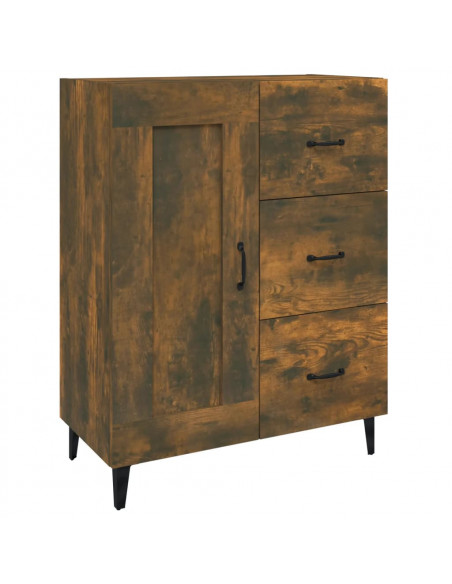 Credenza Rovere Fumo 69,5x34x90 cm in Legno Multistrato
