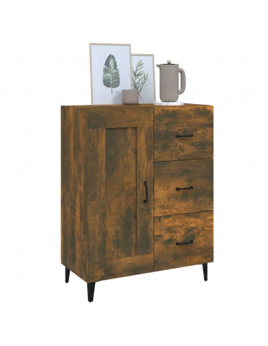 Credenza Rovere Fumo 69,5x34x90 cm in Legno Multistrato