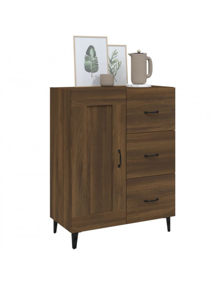 Credenza Rovere Marrone 69,5x34x90 cm in Legno Multistrato