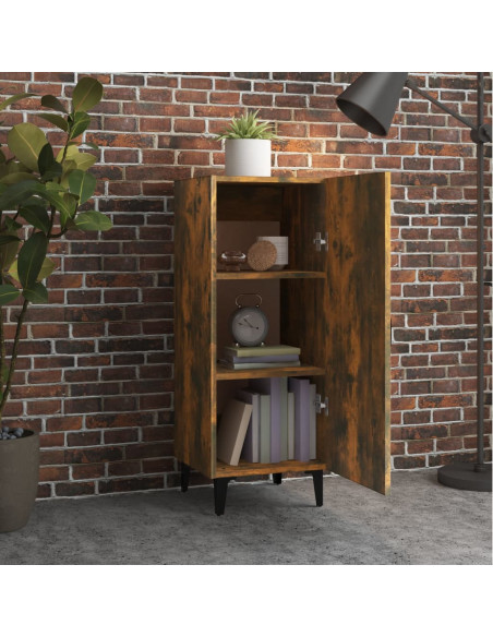 Credenza Rovere Fumo 34,5x34x90 cm in Legno Multistrato