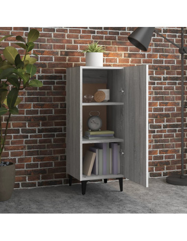 Credenza Grigio Sonoma 34,5x34x90 cm in Legno Multistrato
