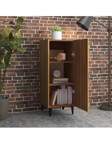 Credenza Rovere Marrone 34,5x34x90 cm in Legno Multistrato