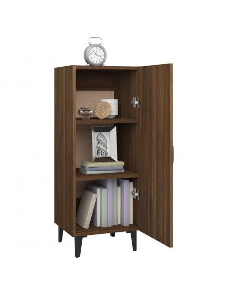 Credenza Rovere Marrone 34,5x34x90 cm in Legno Multistrato