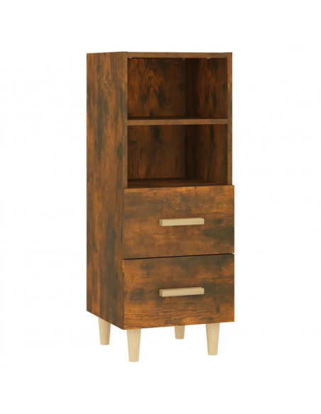 Credenza Rovere Fumo 34,5x34x90 cm in Legno Multistrato