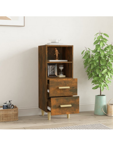 Credenza Rovere Fumo 34,5x34x90 cm in Legno Multistrato