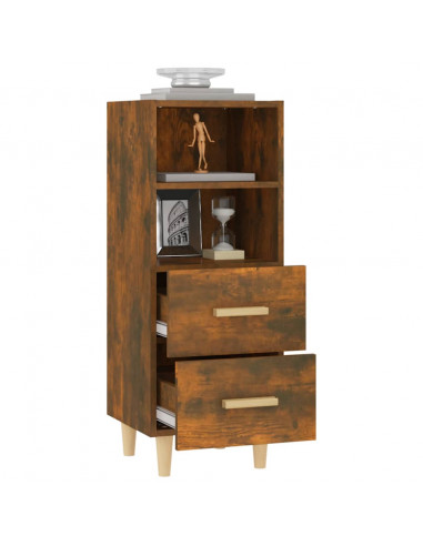 Credenza Rovere Fumo 34,5x34x90 cm in Legno Multistrato