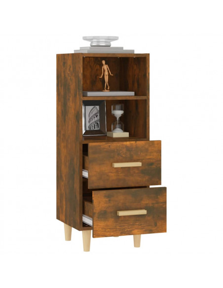 Credenza Rovere Fumo 34,5x34x90 cm in Legno Multistrato