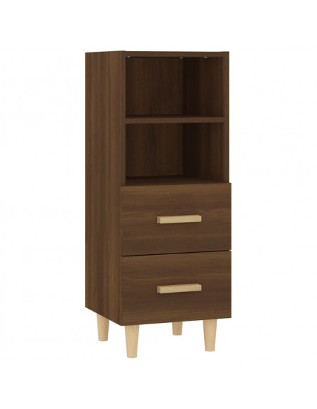 Credenza Rovere Marrone 34,5x34x90 cm in Legno Multistrato