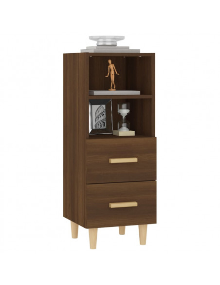 Credenza Rovere Marrone 34,5x34x90 cm in Legno Multistrato
