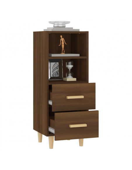 Credenza Rovere Marrone 34,5x34x90 cm in Legno Multistrato