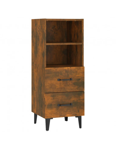 Credenza Rovere Fumo 34,5x34x90 cm in Legno Multistrato