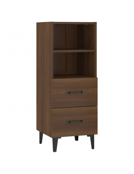 Credenza Rovere Marrone 34,5x34x90 cm in Legno Multistrato