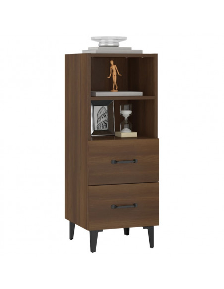 Credenza Rovere Marrone 34,5x34x90 cm in Legno Multistrato