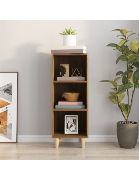 Credenza Rovere Marrone 34,5x32,5x90 cm in Legno Multistrato