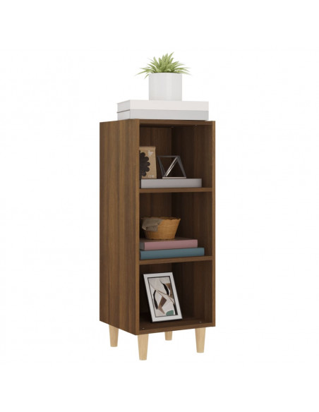 Credenza Rovere Marrone 34,5x32,5x90 cm in Legno Multistrato