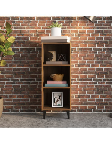 Credenza Rovere Marrone 34,5x32,5x90 cm in Legno Multistrato