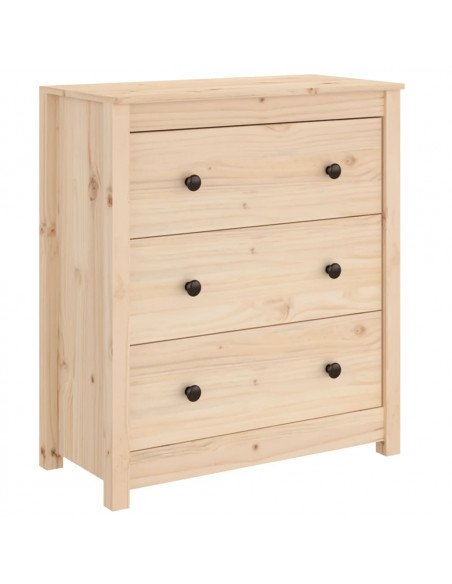 Credenza 70x35x80 cm in Legno Massello di Pino