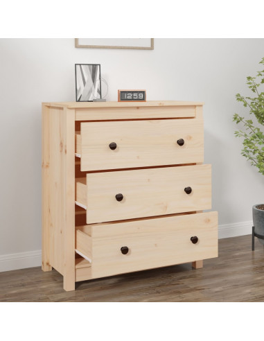 Credenza 70x35x80 cm in Legno Massello di Pino