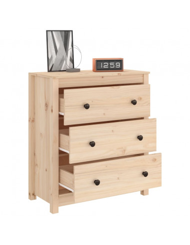 Credenza 70x35x80 cm in Legno Massello di Pino