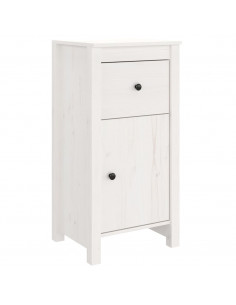 Credenza Bianca 40x35x80 cm in Legno Massello di Pino 2