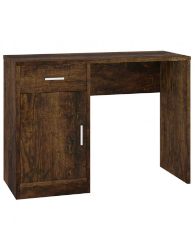 Scrivania Cassetto rovere fumo 100x40x73cm Legno Multistrato